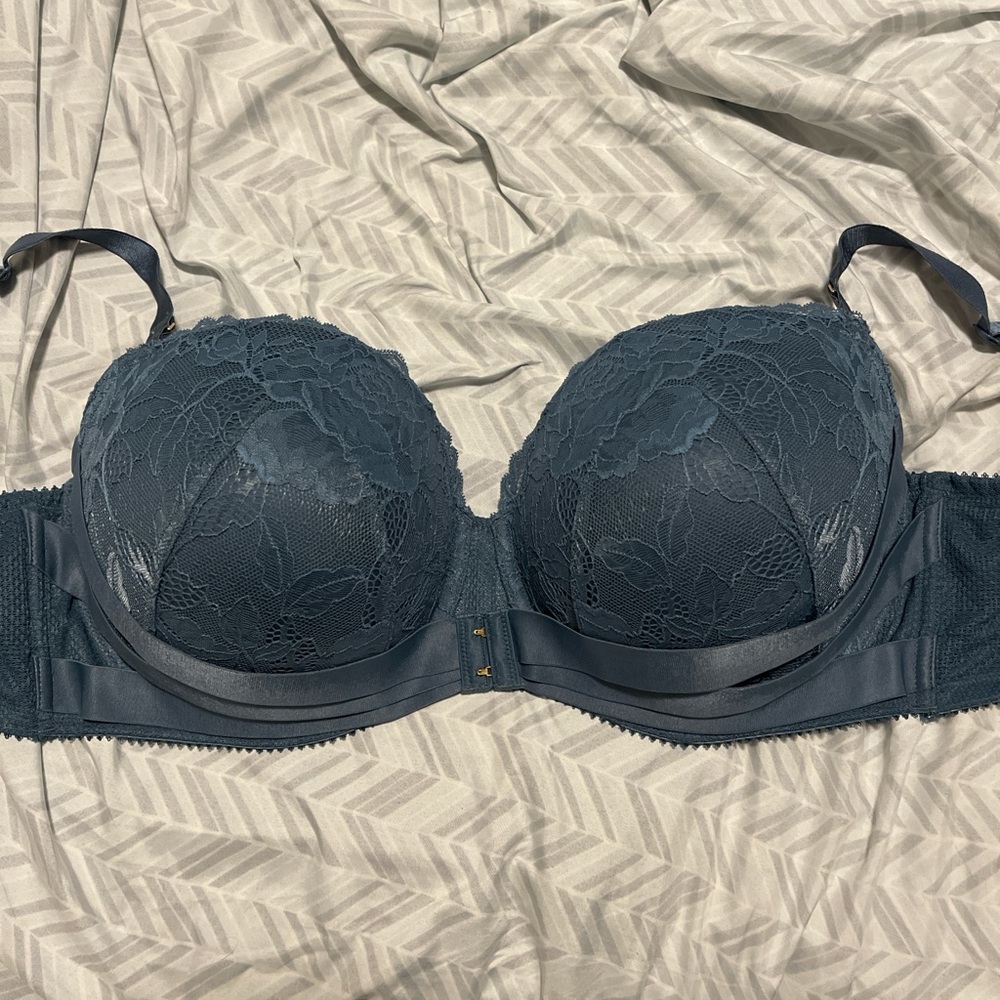 Torrid Lace Underwire Bra in Slate Blue